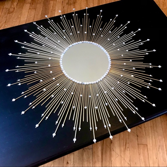 35" Glamorous Large Gold Sunburst Mirror Decorative Wall Mirror Home Decor - Picture 8 of 11